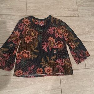 Johnny Was Floral Top Large